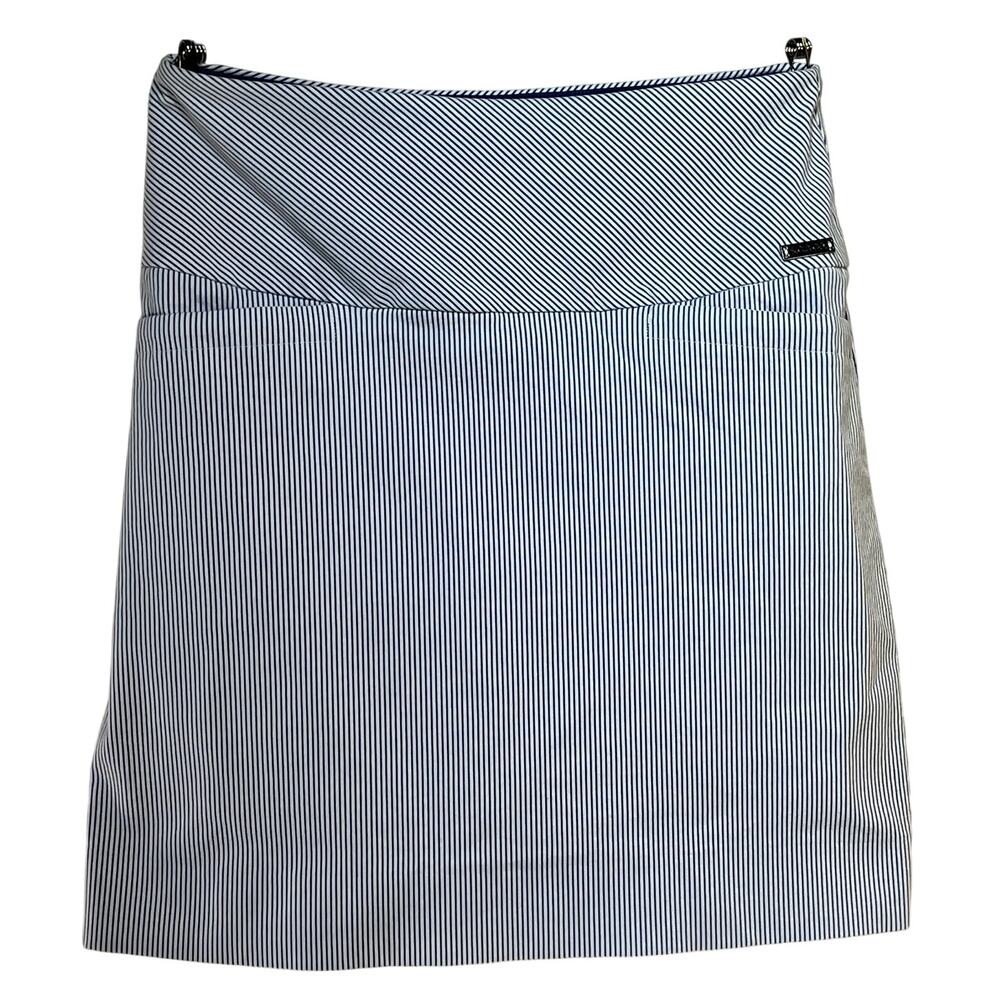 Athletic Skort Women's Small Blue White Stripe Performance Stretch Tummy Control
